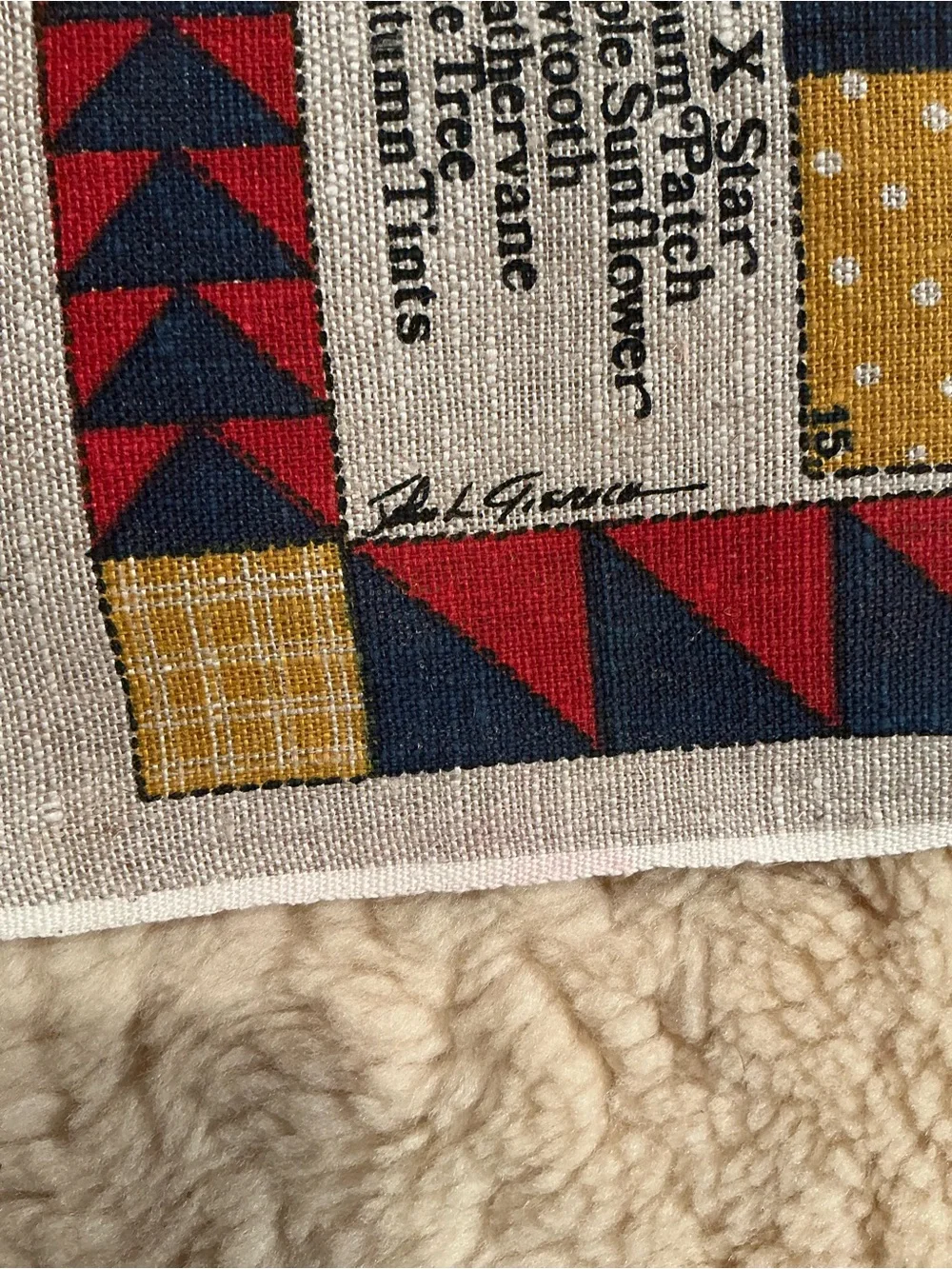 Set of vintage linen kitchen towels